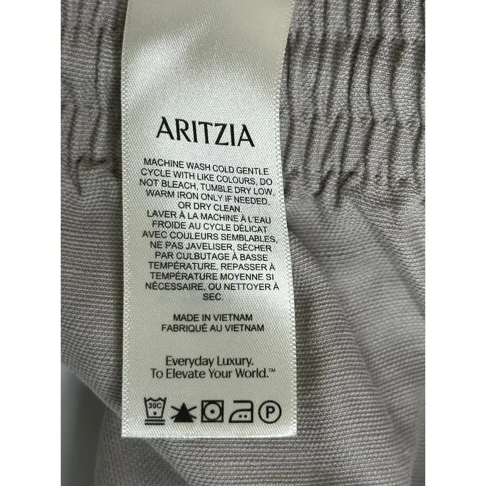 Wilfred Aritzia CruiseLinen Thesis Pant Womens S Gray Lyocell Linen Trousers EUC